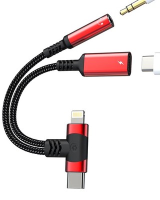 USB to 3.5mm Audio Adapter Lightning Jack Aux for iPhone 17 16 15 14 13 Max C...