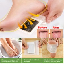 50-300pcs Premium Bamboo Vinegar Detox Foot Pads Patch Organic Herbal Cleansing