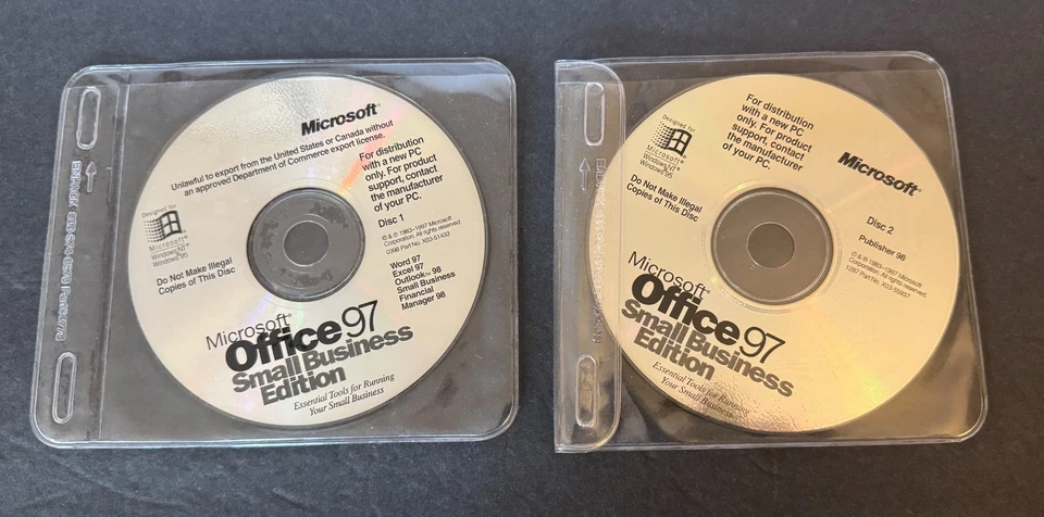 Vintage Microsoft Computer Software Bundle - Lot of 9 Discs - Windows / Office - Image 2 of 4