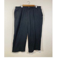 Jessica Simpson Black Gauze 100 Cotton Cropped Wide Leg Pants Womens XXL