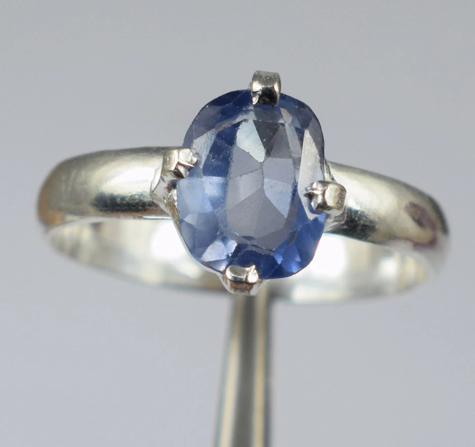 Natural 3.95 Ct Cushion Blue Sapphire Gemstone Certified Men's Ring See Video - Image 4 of 4