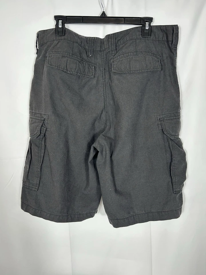 Vintage OTB Mens Cargo Shorts Size 36 Black Y2K Distressed Baggy Skater Grunge - Image 2 of 4