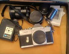 Mamiya Sekor 1000 DTL 35mm Film Camera Silver Black with Accessories