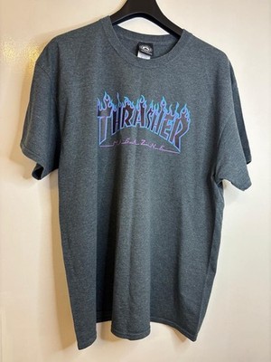 Thrasher T-Shirt Gr. XL, Grau mit Print