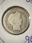 1908-D Barber Dime 90% Silver Good Circulated Details Sleeved FREE SHIPPING