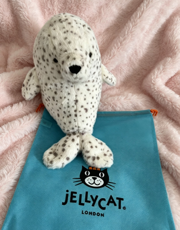 Jellycat Spotty Seal Plush Toy Grey Spotted Seal Soft Stuffed Animal New