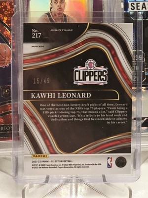 Kawhi Leonard 2021-22 Select H2 Courtside Red Disco Parallel 15/49