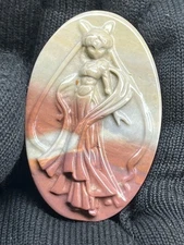 Natural Agate Alashan Carving No.1017 Sailor Moon?