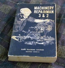 1956 NAVPERS 10530-A Navy Training Manual Machinery Repairman MR 3 & 2