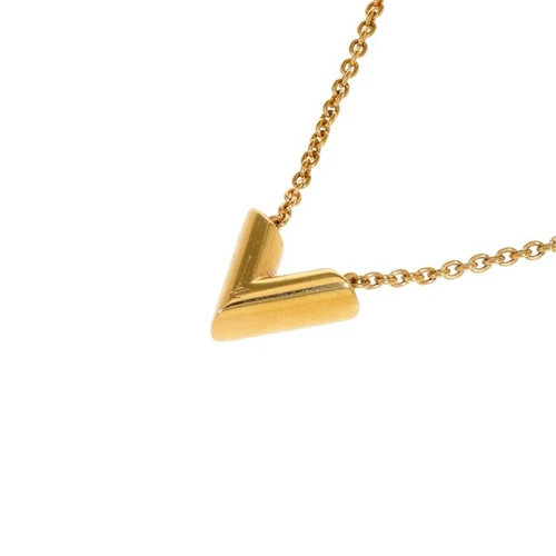 LOUIS VUITTON（LV） Collana LOUIS VUITTON Essential V catena lunghezza 45 cm M61083 oro peso 8 9 g