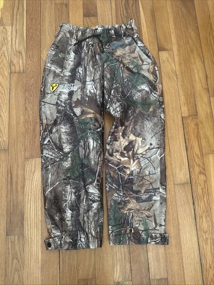 Scent Shield Rain Blocker Camo Hunting Pants Youth Size M - Image 2 of 4