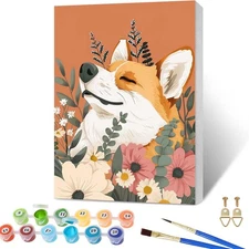 Framed Paint by Numbers Kits for Adults 7.87x11.81 Inch Colorful DIY Art Home