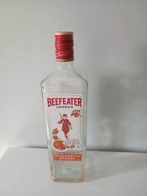 Empty bottle of Beefeater Blood Orange  Gin   1  Liter   37.5  %