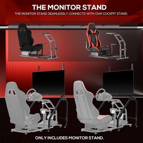 Supllueer Monitor Stand Adjustable TV Position 27-65 In For Racing Sim Cockpit
