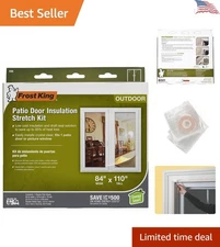 Outdoor Stretch Window Kit 84in x 110in - Clear Plastic, Easy Installation