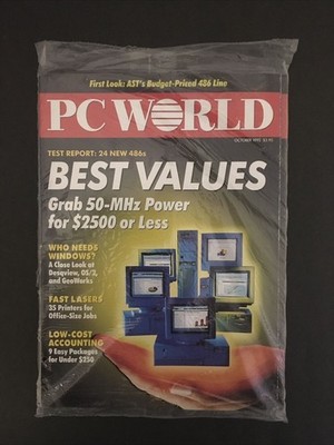 PC World OCT  1992 - Back Issue COMPUTER Magazine - Test Report: 24 New 486s