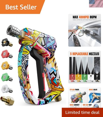 #ad Short Pressure Washer Gun High Pressure Washer Gun 4000 PSI M22 14mm amp; 3 8quot; ... $64.79