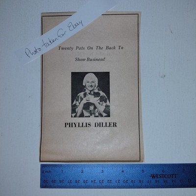 Original June 1962 Phyllis Diller Showbiz Industry Clipping ad