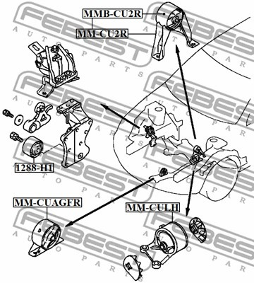 MOUNTING, AUTOMATIC TRANSMISSION FOR MITSUBISHI FEBEST MM-CU2R - Picture 3 of 8