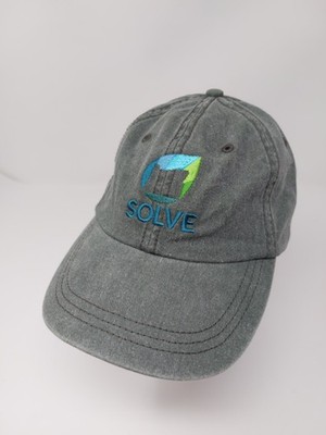 SOLVE Strap Back Dad Hat Adjustable Green Cap