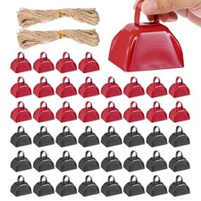 48 3 " Football Game Bells with Rope, Red/Black
