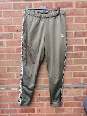 Umbro Mens XXL Tracksuit Joggers 00's Football 90's Khaki Green