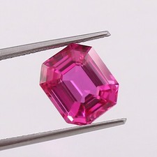 6.90Ct Natural Flawless Ceylon Pink Sapphire Radiant Cut Loose Gemstone 11x9 MM