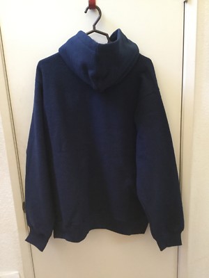 SUPREME REVERSE FLEECE HOODED SWEATSHIRT NAVY SZ XL NEW IN