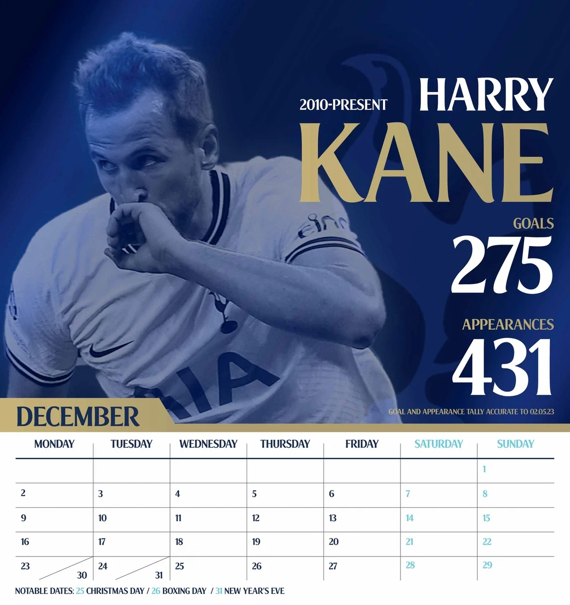 Tottenham Hotspur FC 2024 Calendar : Danilo: : Books