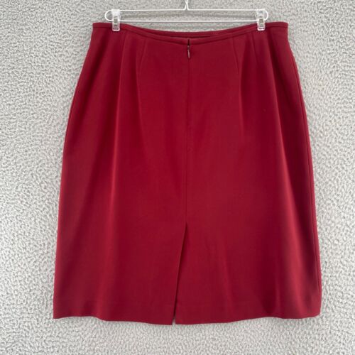 Kasper Skirt Womens 14 Petite Red Knee Length Straight Pencil Suit Office Work - Picture 3 of 10