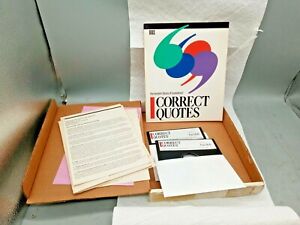 Wordstar  Correct Quotes  for DOS -  2 X 5.25&#034; floppy - Vintage Software 1991