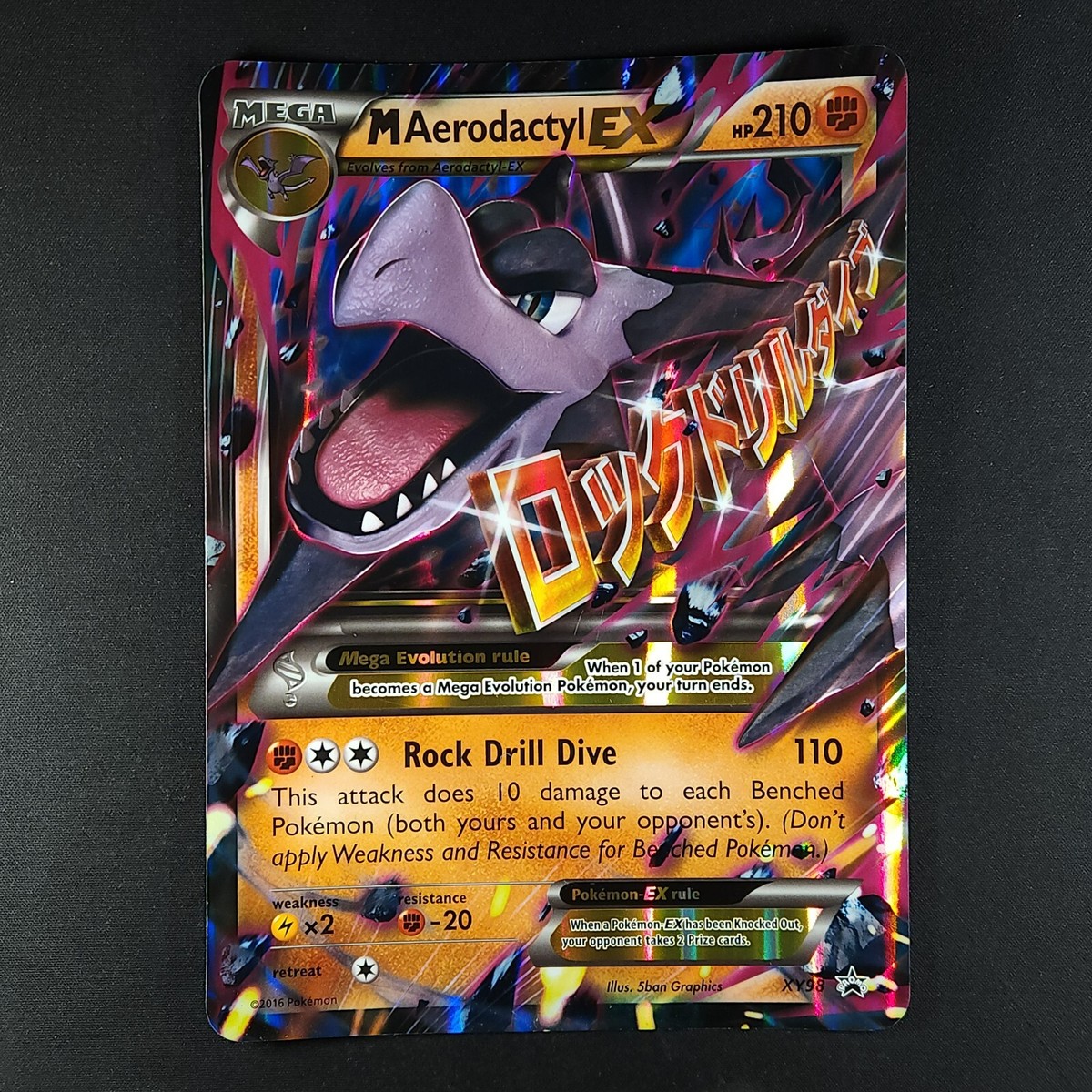 M Aerodactyl EX XY98 - JUMBO Black Star Promo - Pokemon Card