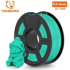 TECBEARS PLA Classic 3D Printer Filament 600mm/s New PLA 1.75mm 1KG Mint Green