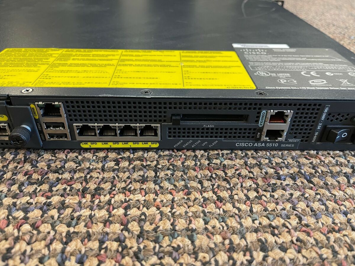 Cisco ASA 5510 Adaptive Security Appliance (ASA5510-K8 V02 Cisco ASA 5510 Adaptive Security Appliance (ASA5510-K8 V02