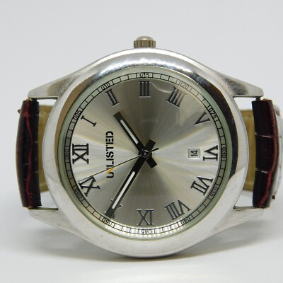 UNLISTED UL1010 Genuine Leather Quartz Analog Men's Watch New Battery
