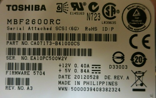 Cisco UCS 600GB 2.5" SAS 6GB/s 10k 32MB Hard Drive HDD A03-D600GA2 - Picture 7 of 7