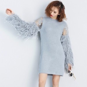 fuzzy sweater dress
