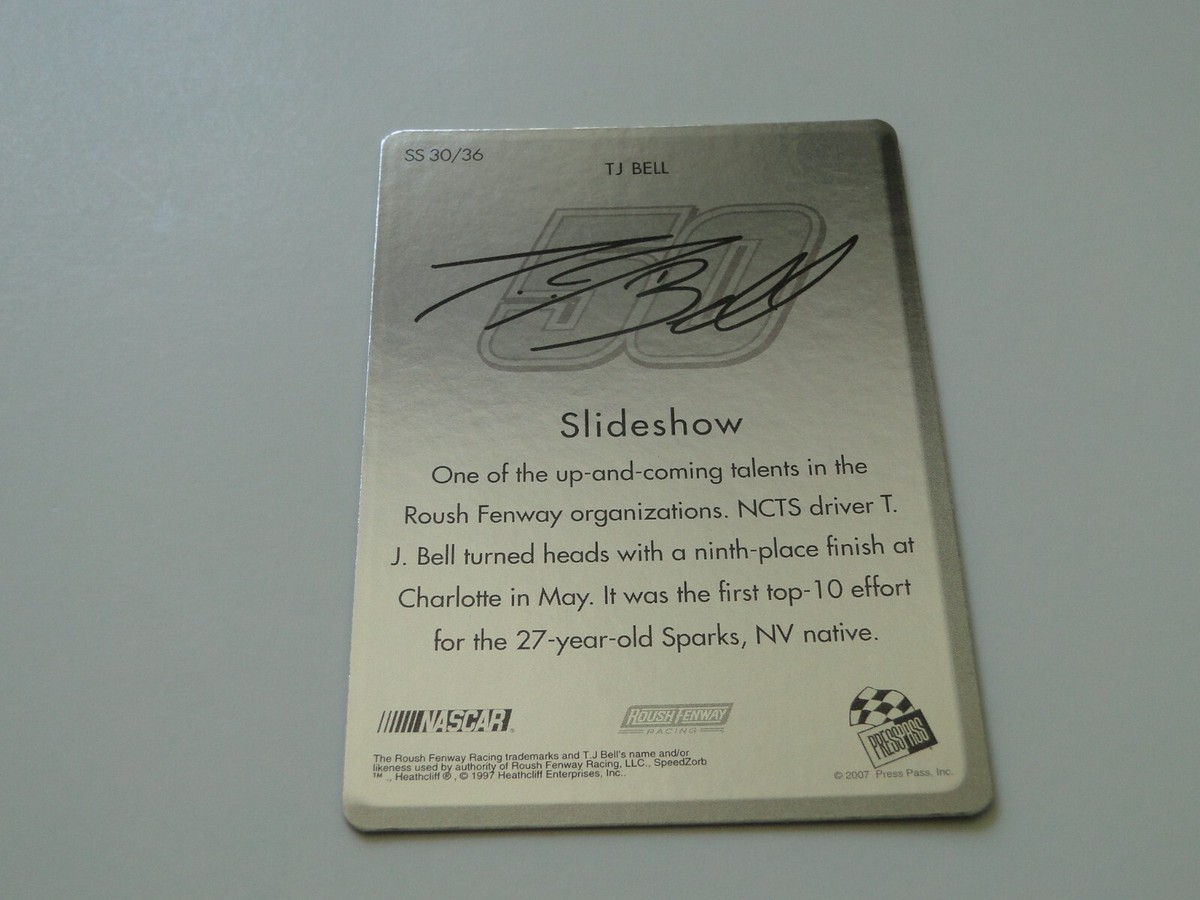 2008 Press Pass Slideshow T.J. Bell Card #SS30 | eBay 2008 Press Pass Slideshow T.J. Bell Card #SS30 | eBay