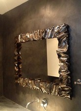 WROUGHT IRON DESIGN Frame to Mirror Photo. with or without LED. Personalized 850