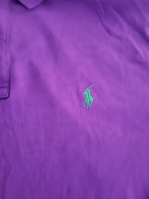 Ralph Lauren Polo Shirt Purple Extra Large Jamaica Big Pony Rugby