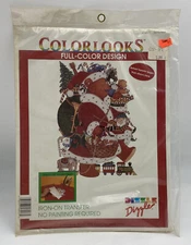 Dizzle ART Pre-Shaded Christmas Transfer 56017 “Santa Bear” Iron On 12" x 8"