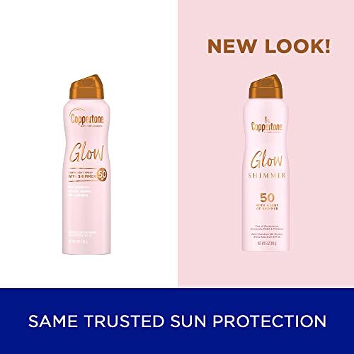 Coppertone Glow w/ Shimmer Sunscreen Spray SPF 50, Broad Spectrum SPF 50 5 Oz - Picture 12 of 12
