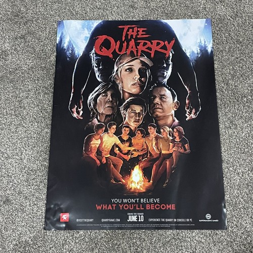 THE QUARRY Playstation 28"x21" Poster PROMO Advertisement In-Store