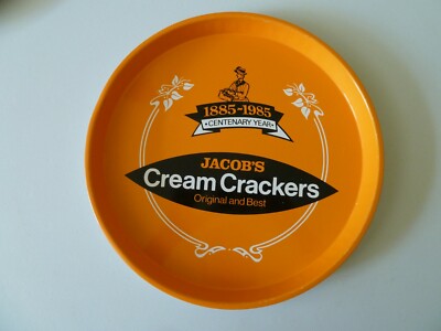 VINTAGE JACOBS CREME CRACKER TABLETT SAMMLERSTÜCK PROP DISPLAY HUNDERTJÄHRIGES 1885 - 1985