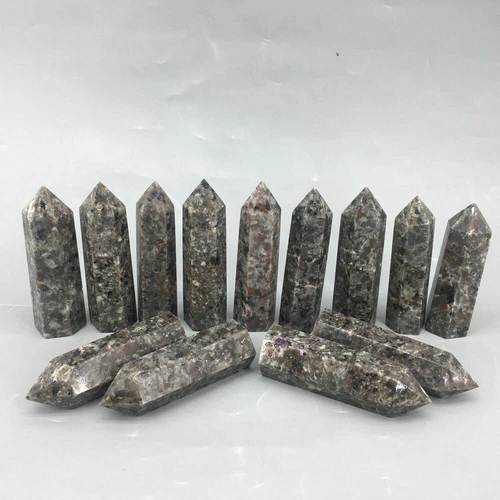 Obelisco Quarzo Yooperlite Naturale Punta Cristallo Bacchetta Reiki Guarigione 1PZ - Foto 3 di 11