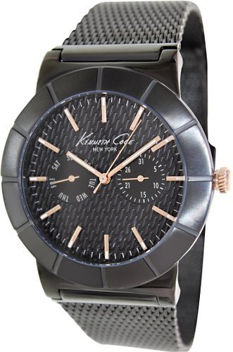 Мужские кварцевые часы Kenneth Cole KC9312 черного цвета из нержавеющей стали