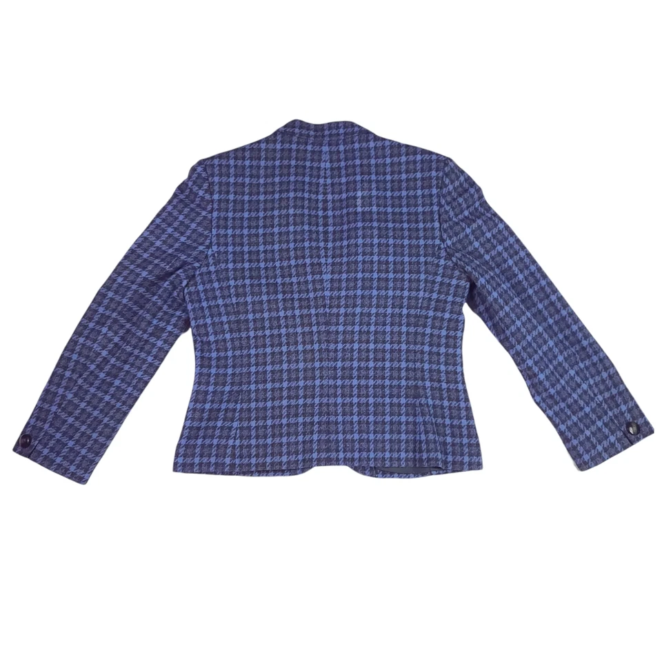 Blazer Pendleton vintage años 70 para mujer azul a cuadros con solapa de un solo botón Foto 2 de 4