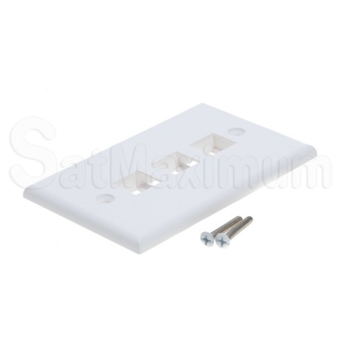 Wandplatte RJ-45 für Keystone Buchse 1 Port 2 Port 3 Port 4 Port 6 Port - SET - Bild 6 von 22