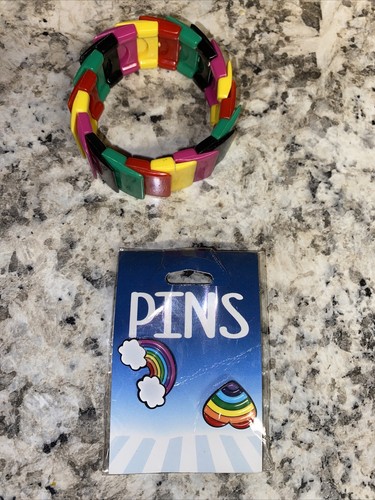 KALAN Rainbow clouds-Heart Rainbow plus Rainbow 🌈Proud colorful bracelet - Picture 3 of 6