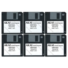 Akai S5000 / S6000 Set of Six Floppy Disks DRIVING V61070